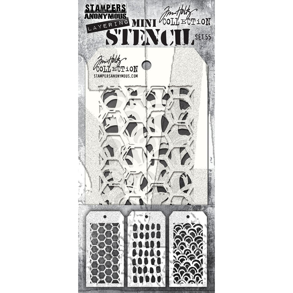 Art Gone Wild Mini Stencil Set 55 - Tim Holtz