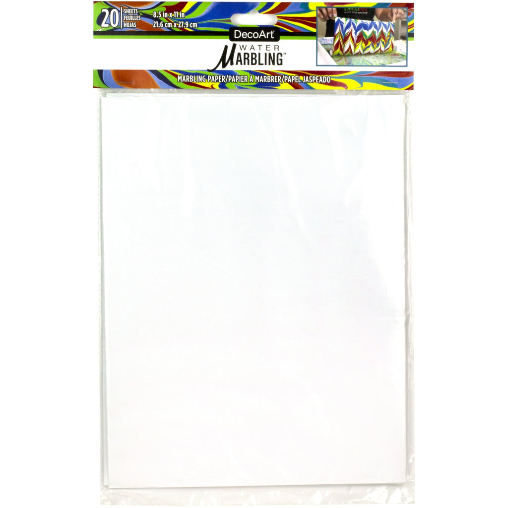 DecoArt 25pc Marbling Paper Water Marbling Accessories