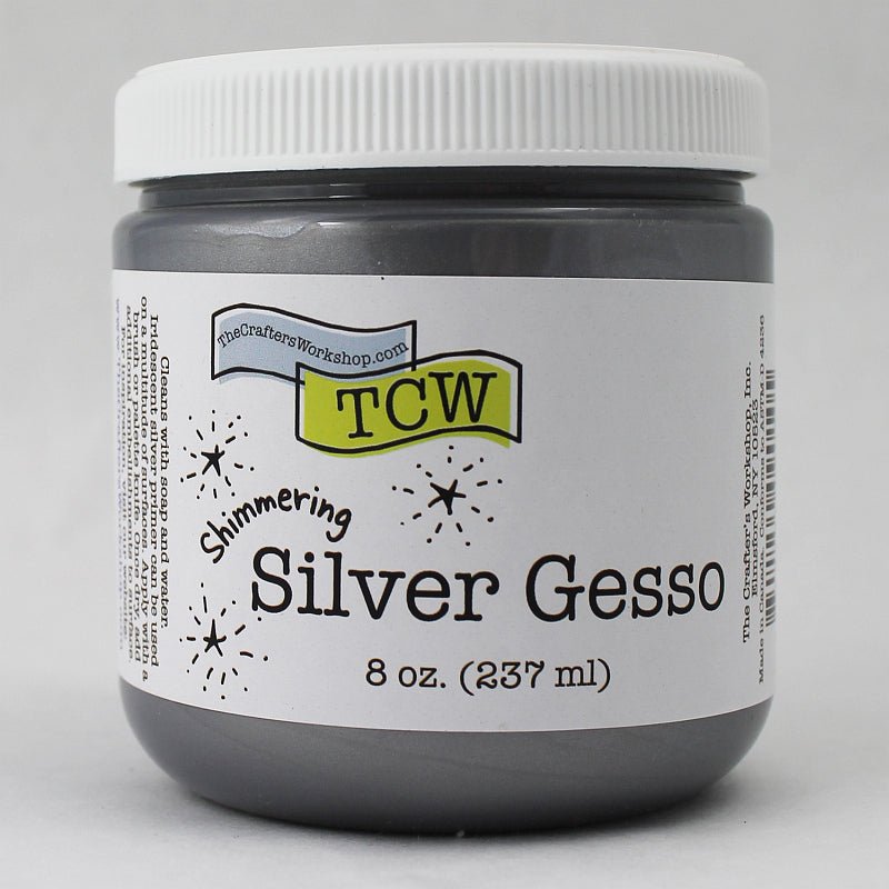 The Crafters Workshop Silver Gesso 8oz