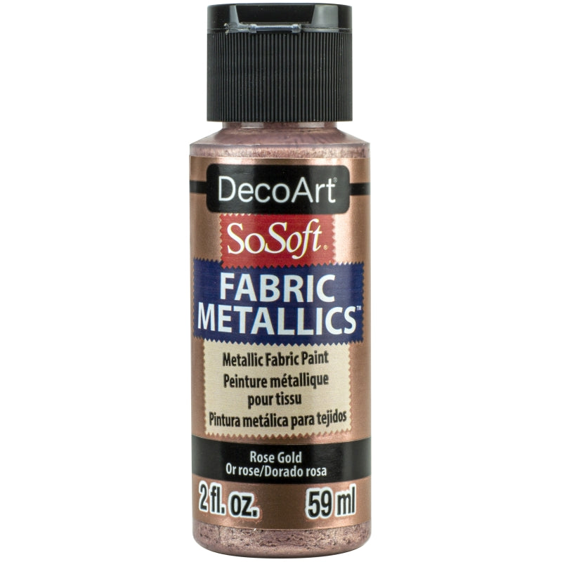 DecoArt Rose Gold 2oz Fabric Metallics Paint