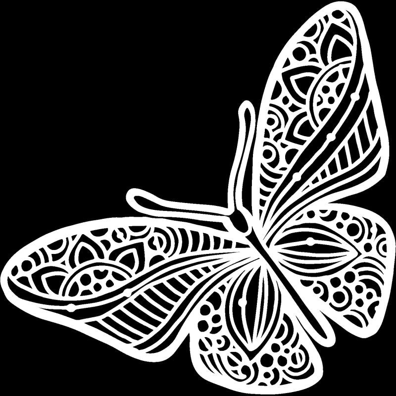 The Crafters Workshop 6x6 Stencil Joyous Butterfly
