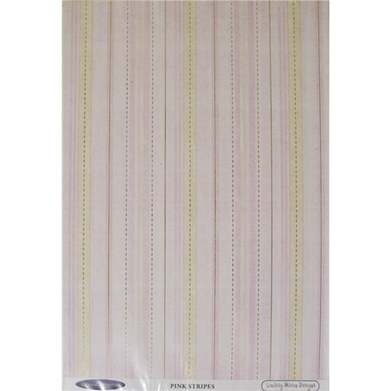 Lindsay Mason Pink Stripe Cardstock Pack Of 10 Sheets