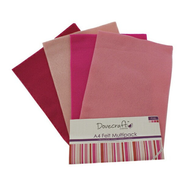 Trimcraft A4 Felt Pinks