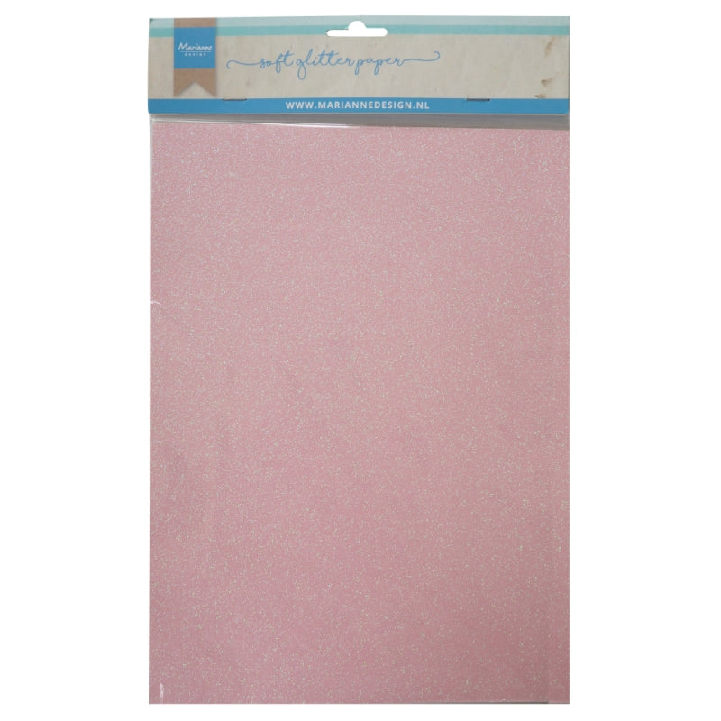 Marianne Design Soft Glitter Paper - Light Pink
