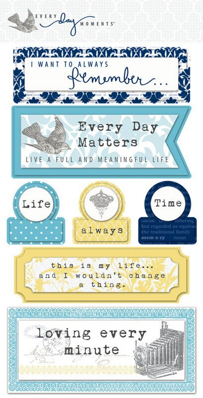Teresa Collins Designs Everyday Moments Layered Stickers Singles