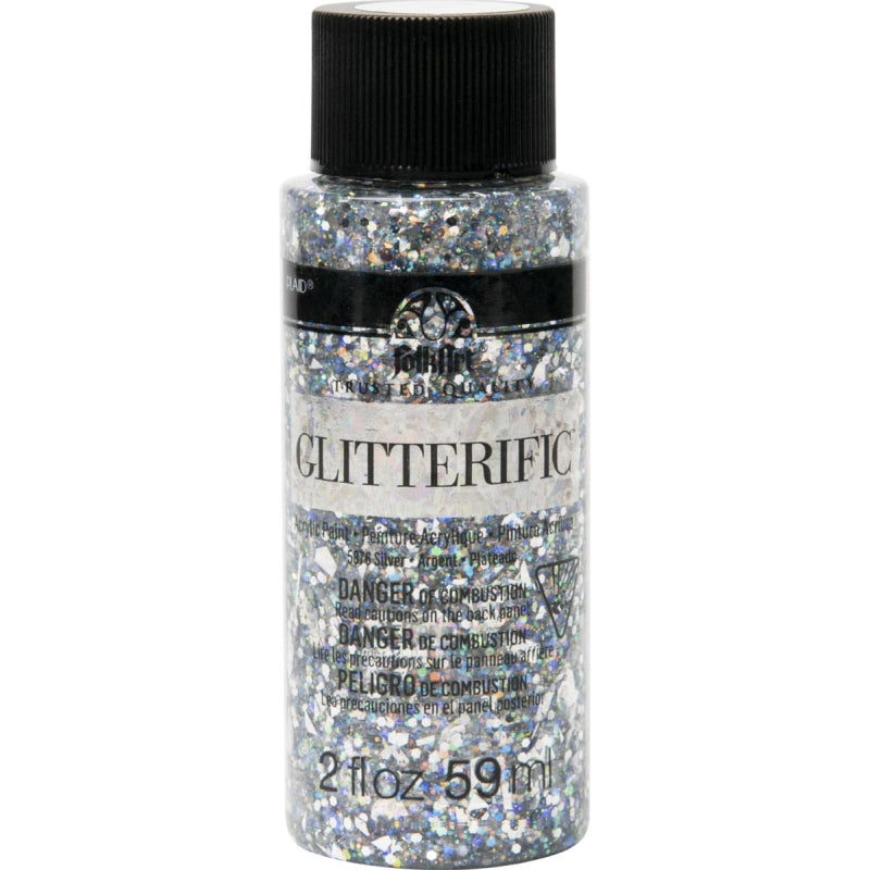 Silver Folkart Glitterific 2oz