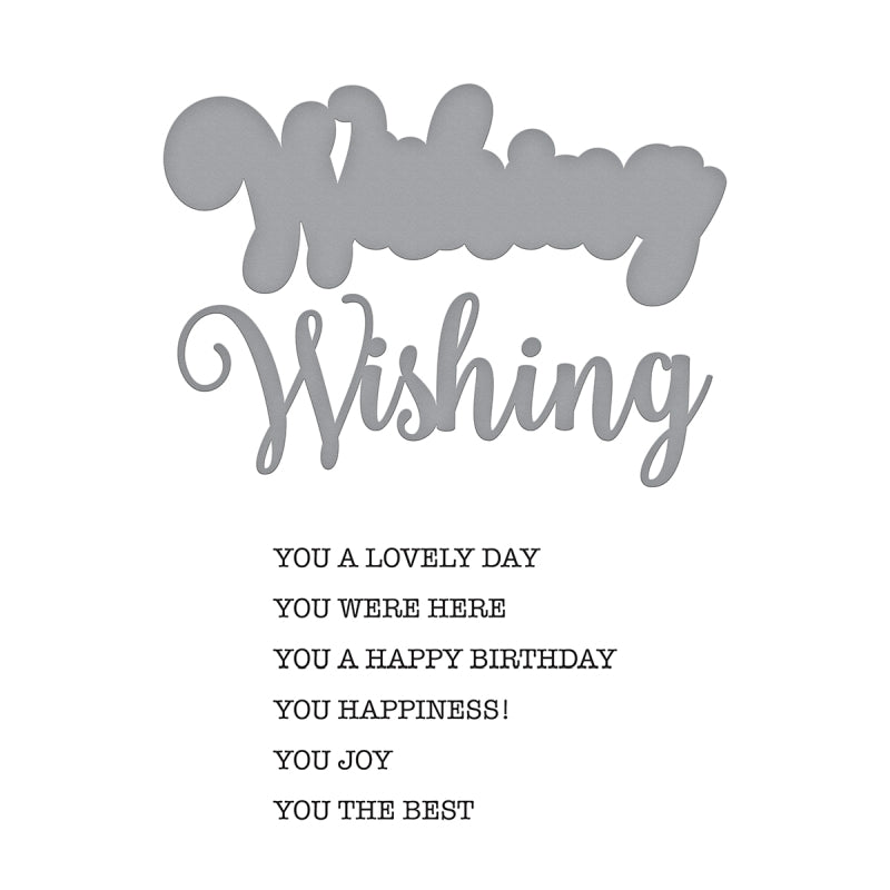 Spellbinders Wishing Expressions Stamp & Die