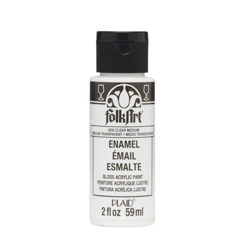 Clear Medium Folkart Enamels 2oz