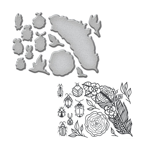 Spellbinders Feather And Beetles
