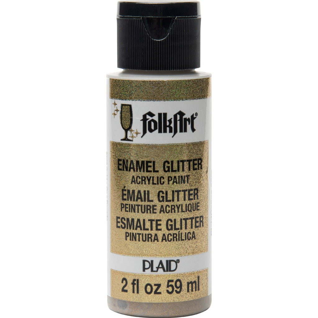 Glitter Gold Folkart Enamels Metallic/glitter - 2 Oz.