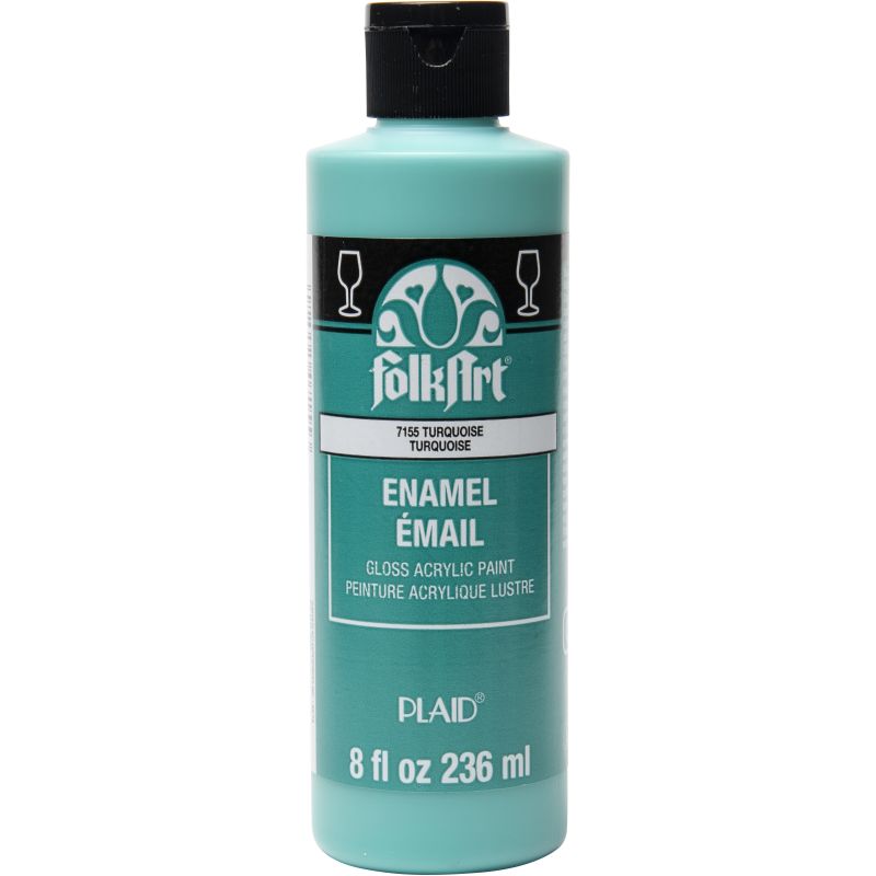 Turquoise Folkart Enamel 8oz