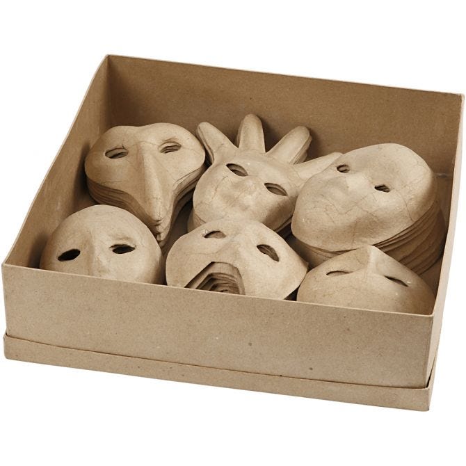 Creativ Carnival Face Masks Bulk Display Pack - 60 Pieces