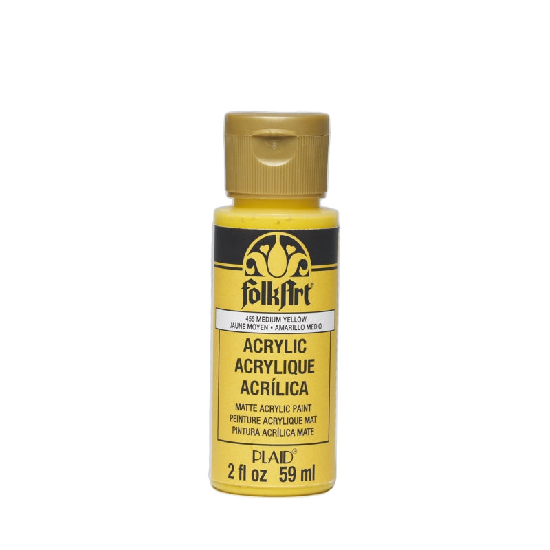 Medium Yellow Folkart- 2oz