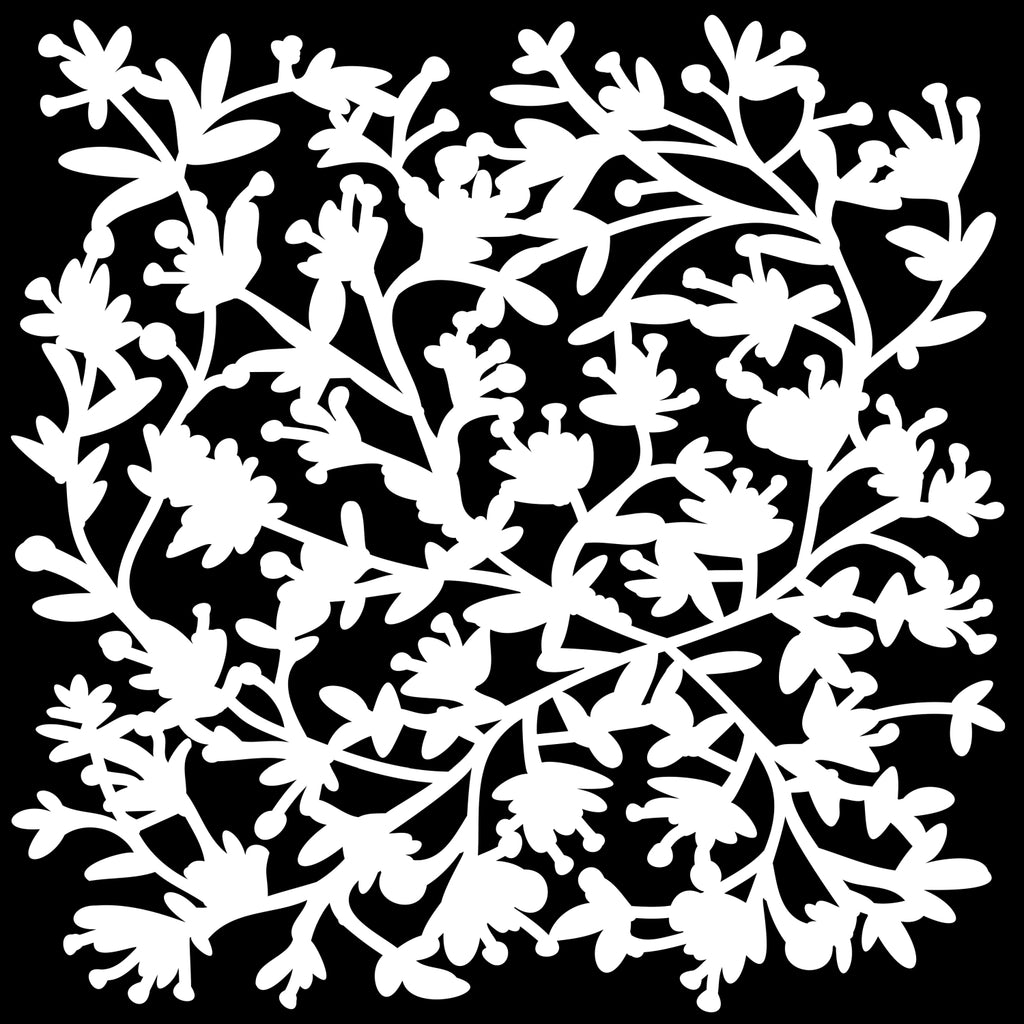 The Crafters Workshop 12x12 Stencil Viney Flowers