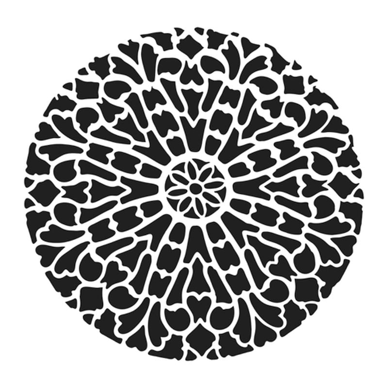 The Crafters Workshop 12x12 Stencil Old Circle Grate