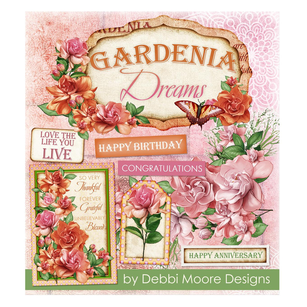 Debbi Moore Designs Gardenia Dreams Paper Crafting Collection Usb Key