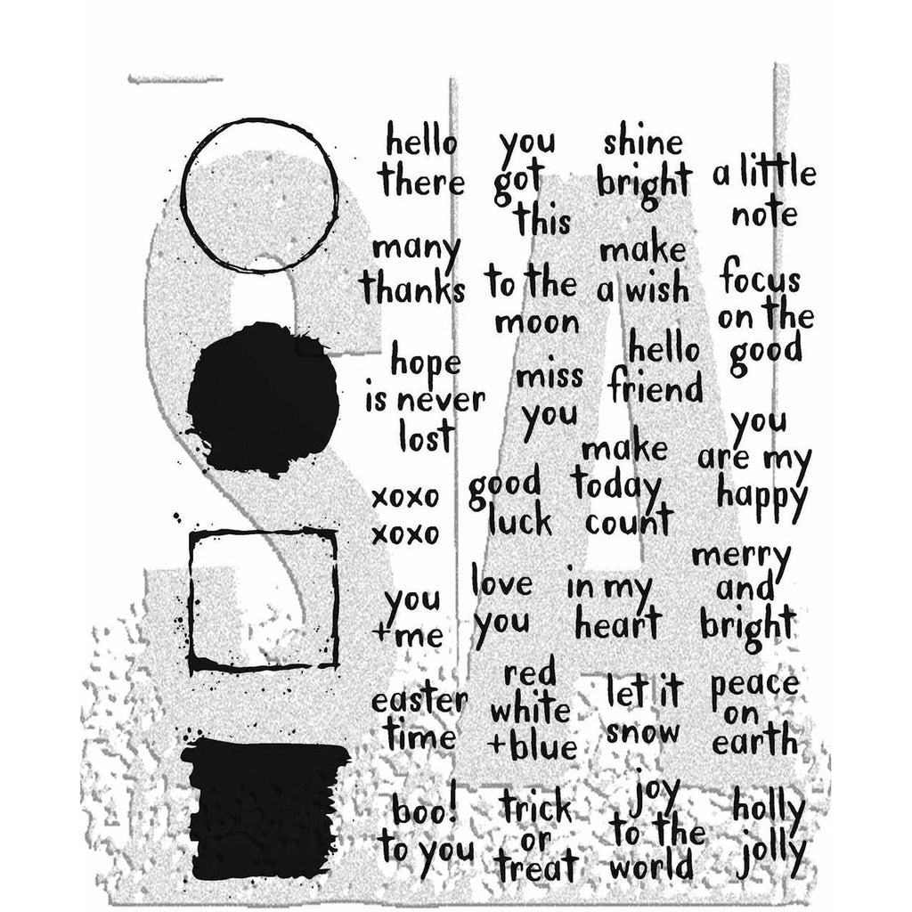 Art Gone Wild Note Quotes - Tim Holtz Stamp