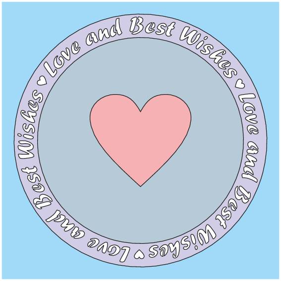 Card-io Love And Best Wishes - Majemask Stencil