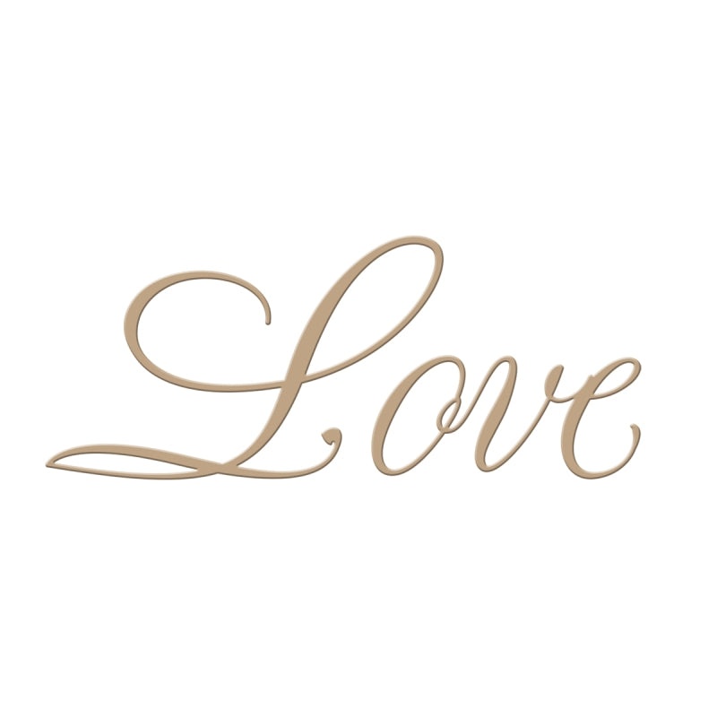 Spellbinders Copper Plate Script Love Glimmer Plate