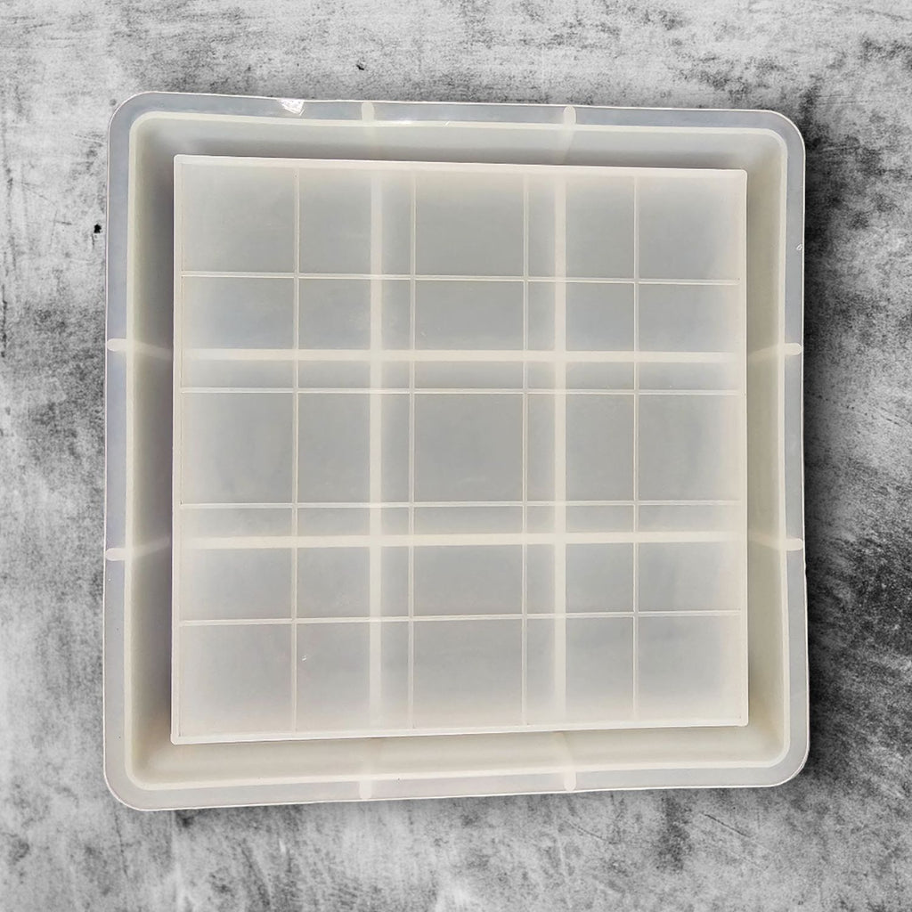 Earlyriser Big Square Checkered Mosaic Tray Silicone Mould