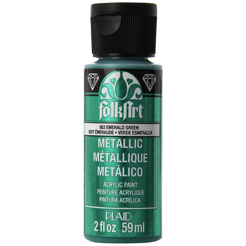 Emerald Green Metallic Folkart 2oz