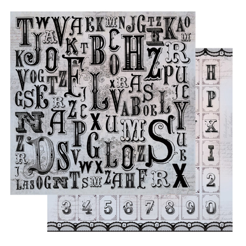Artdeco Creations 12 X 12" Typography Packs Of 10 Sheets