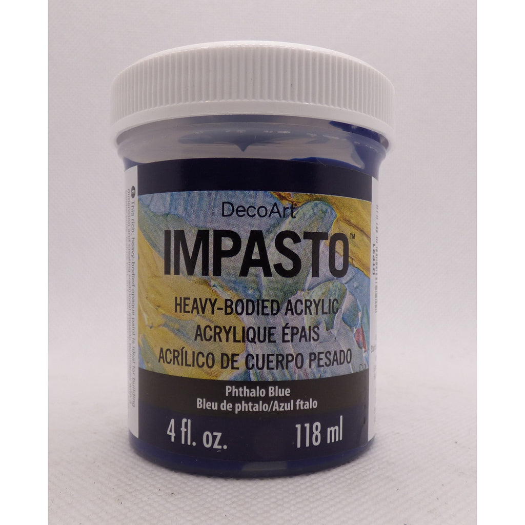 DecoArt Phthalo Blue 4oz Traditions Impasto Paint