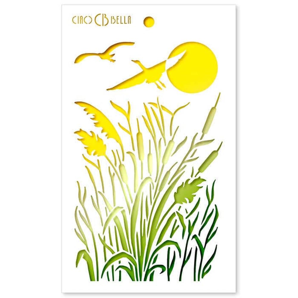 5"x8" Stencil Typha