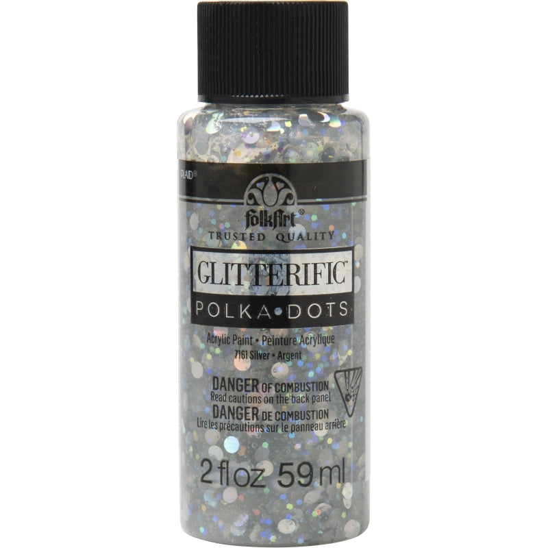 Silverfolkart Glitterific Polka Dots - 2oz