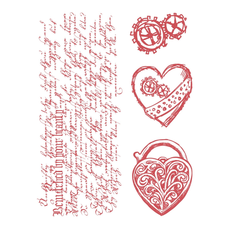 Couture Creations Heart Locket Stamp Set (4pc)