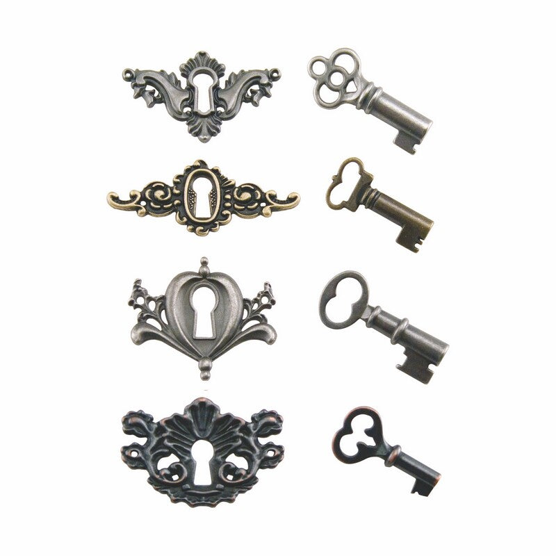 Advantus Tim Holtz Locket Keys (8 Pack)