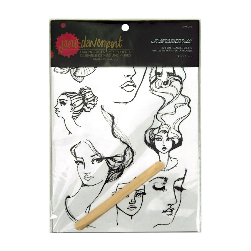 Spellbinders Masquerade Journal Tattoos Rub-on Transfer Sheets