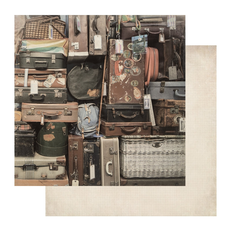 Kaisercraft 12x12 Scrapbook Paper-baggage Packs Of 10 Sheets
