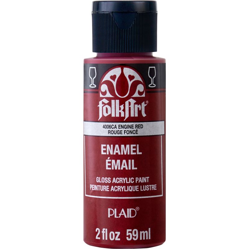 Engine Red Folkart Enamels 2oz