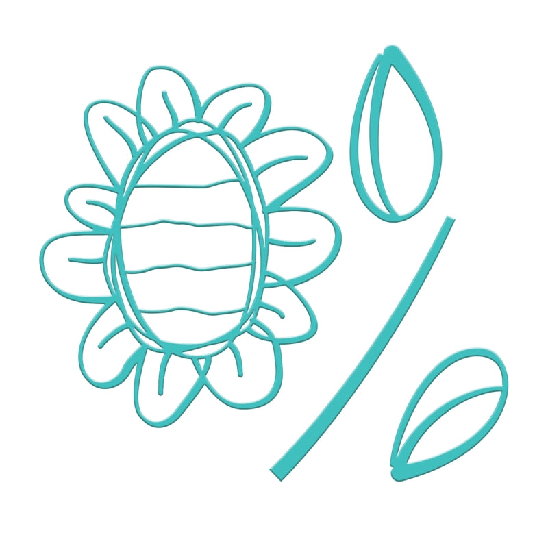 Spellbinders Sunflower Journal Etched Dies