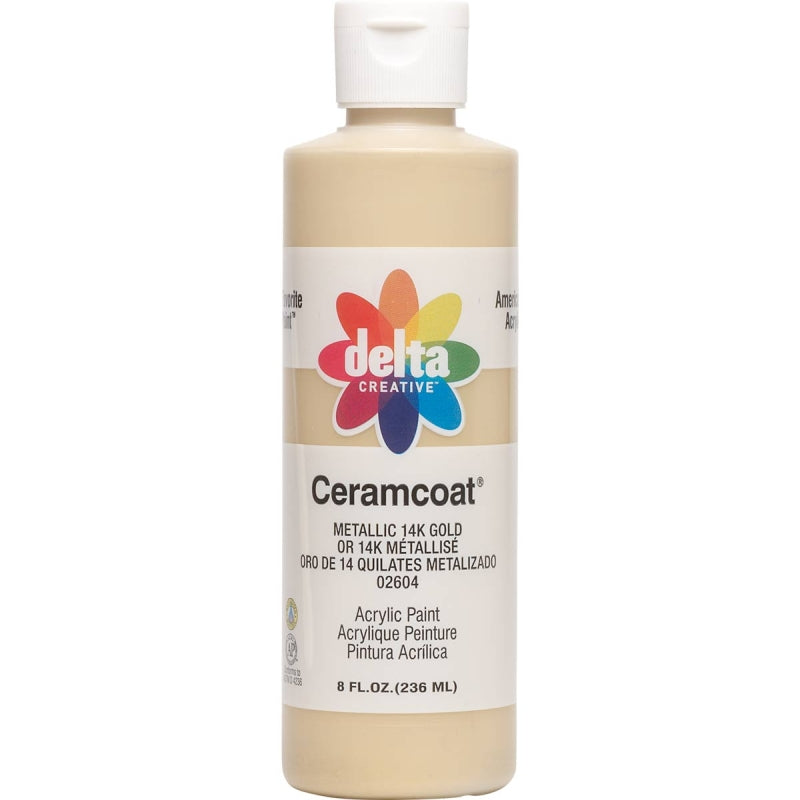 Metallic 14k Gold Delta Ceramcoat 8 Oz. Cmc Metallic 14oz