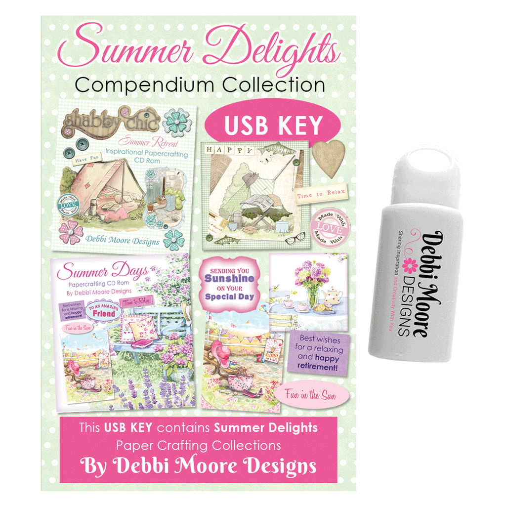 Debbi Moore Designs Summer Delights Crafting Compendium Usb Key Collection