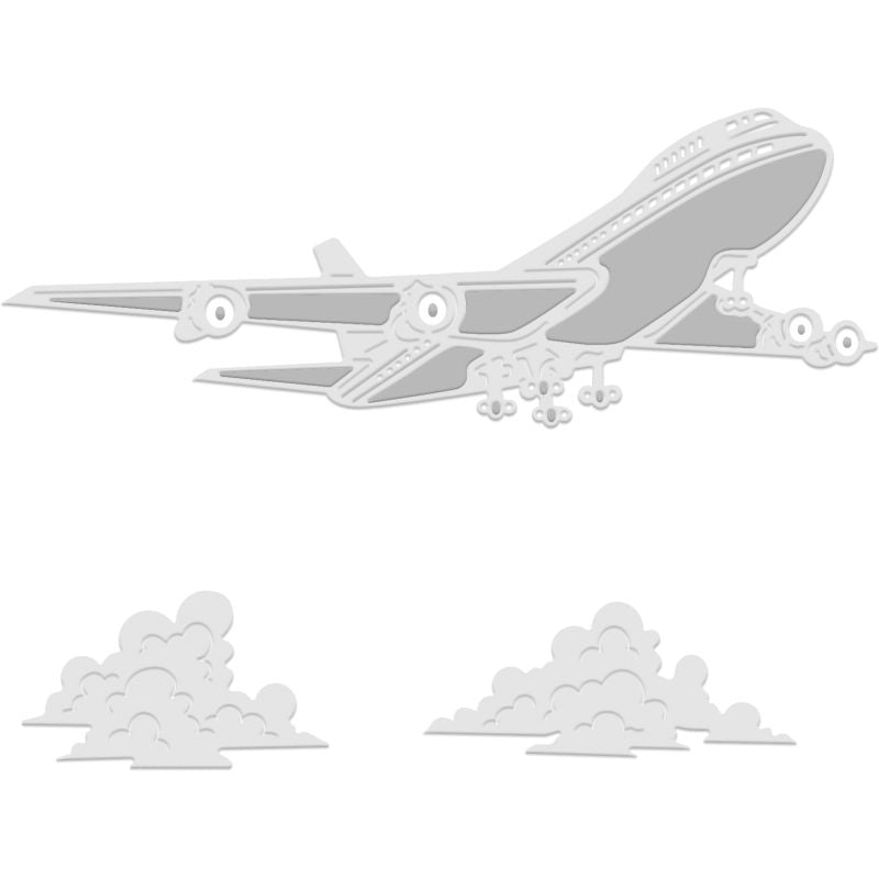 Sue Dix Passenger Jet Aircraft Sweet Dixie Cutting Die