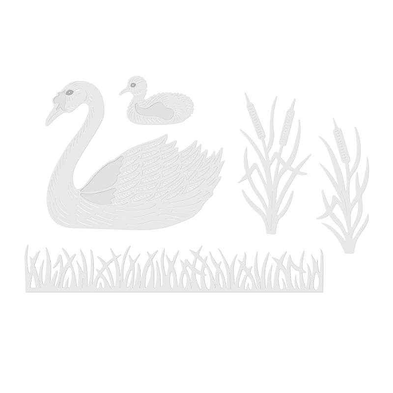 Sue Dix Swan And Cygnet Sweet Dixie Cutting Die