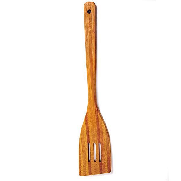 Norpro 12" Bamboo Slotted Spatula Safe For Surfaces