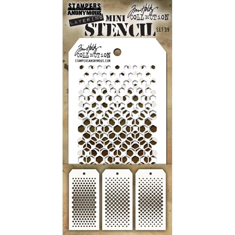Art Gone Wild Mini Stencil Set 39 (3 Ea.)stencils