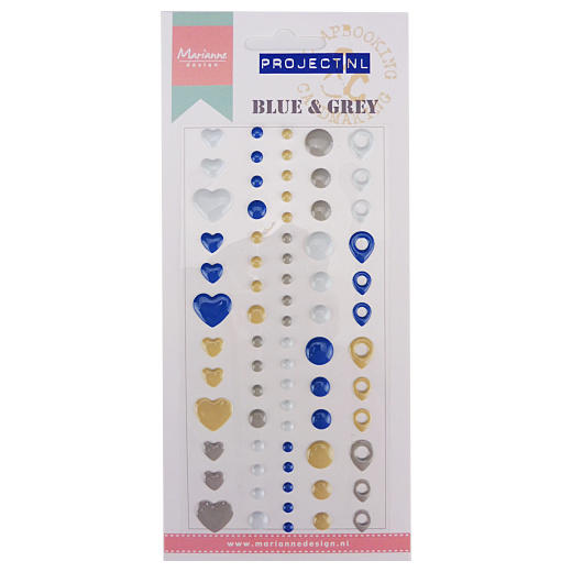 Marianne Design Enamel Stickers - Blue & Grey
