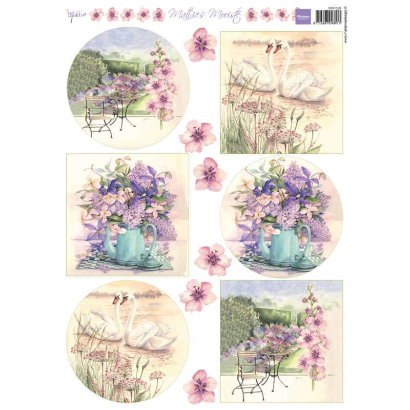 Marianne Design Mattie's Mooiste - Swans Packs Of 10's