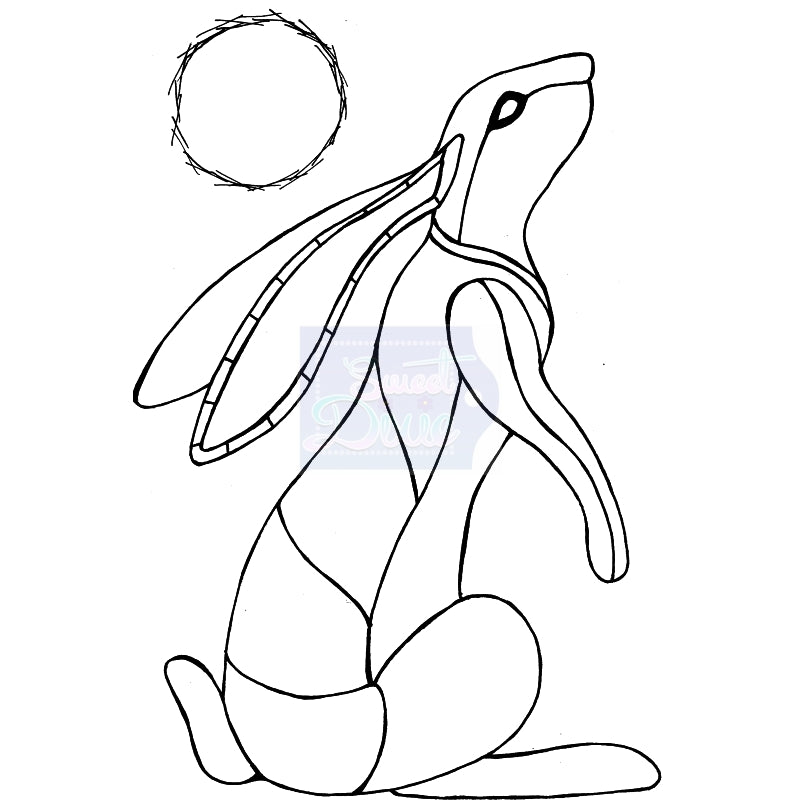 Photocentric Lindsay Mason Zendoodle - Moon Gazing Hare
