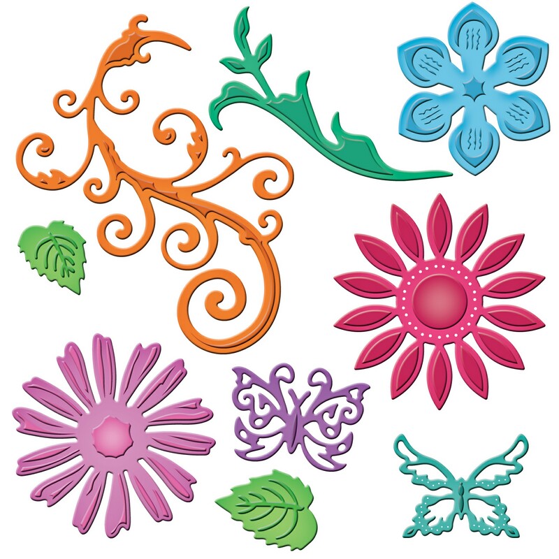 Spellbinders Jewel Flowers And Flourishes