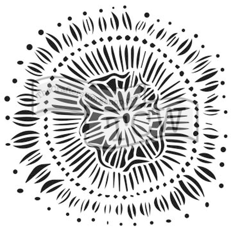 The Crafters Workshop 6x6 Stencil Floral Eclipse