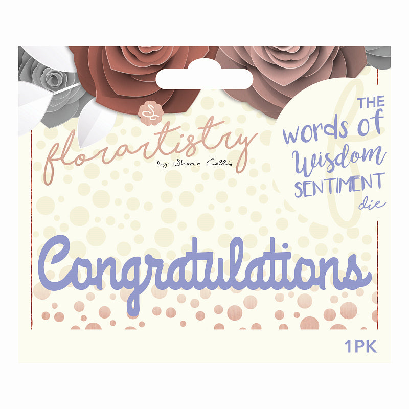Florartistry Word Die - Congratulations