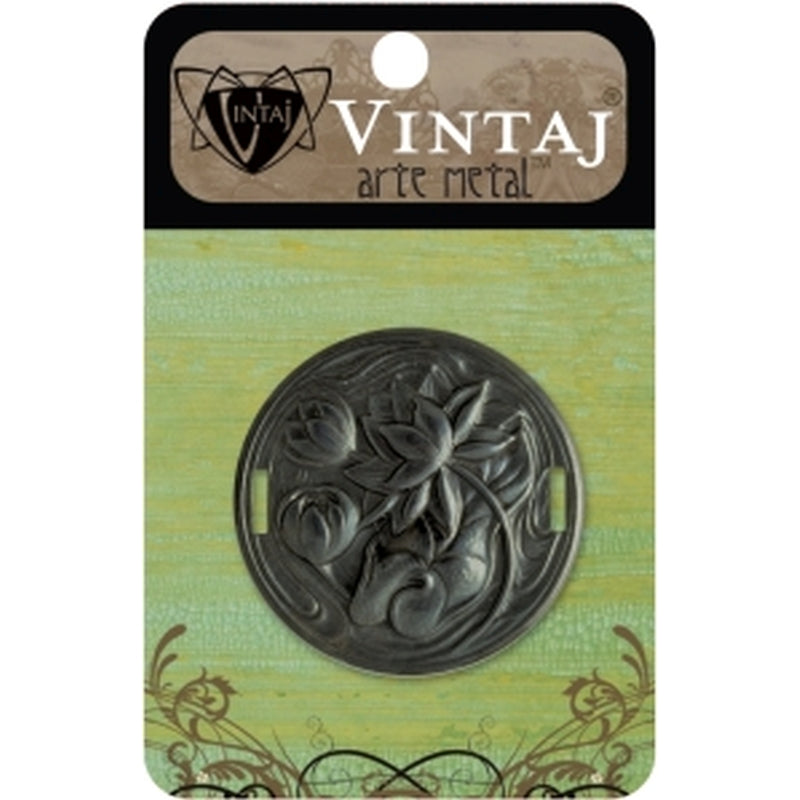 Vintaj Natural Brass Co. 38mm Waterlily Ribbon Slide