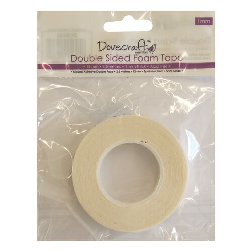 Trimcraft Foam Tape 12mm Wide 1mm Thick X 2.5m