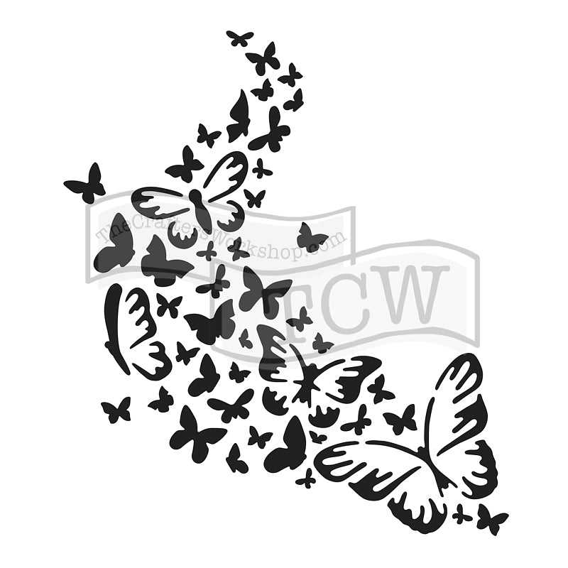 The Crafters Workshop 6x6 Stencil Butterfly Trail